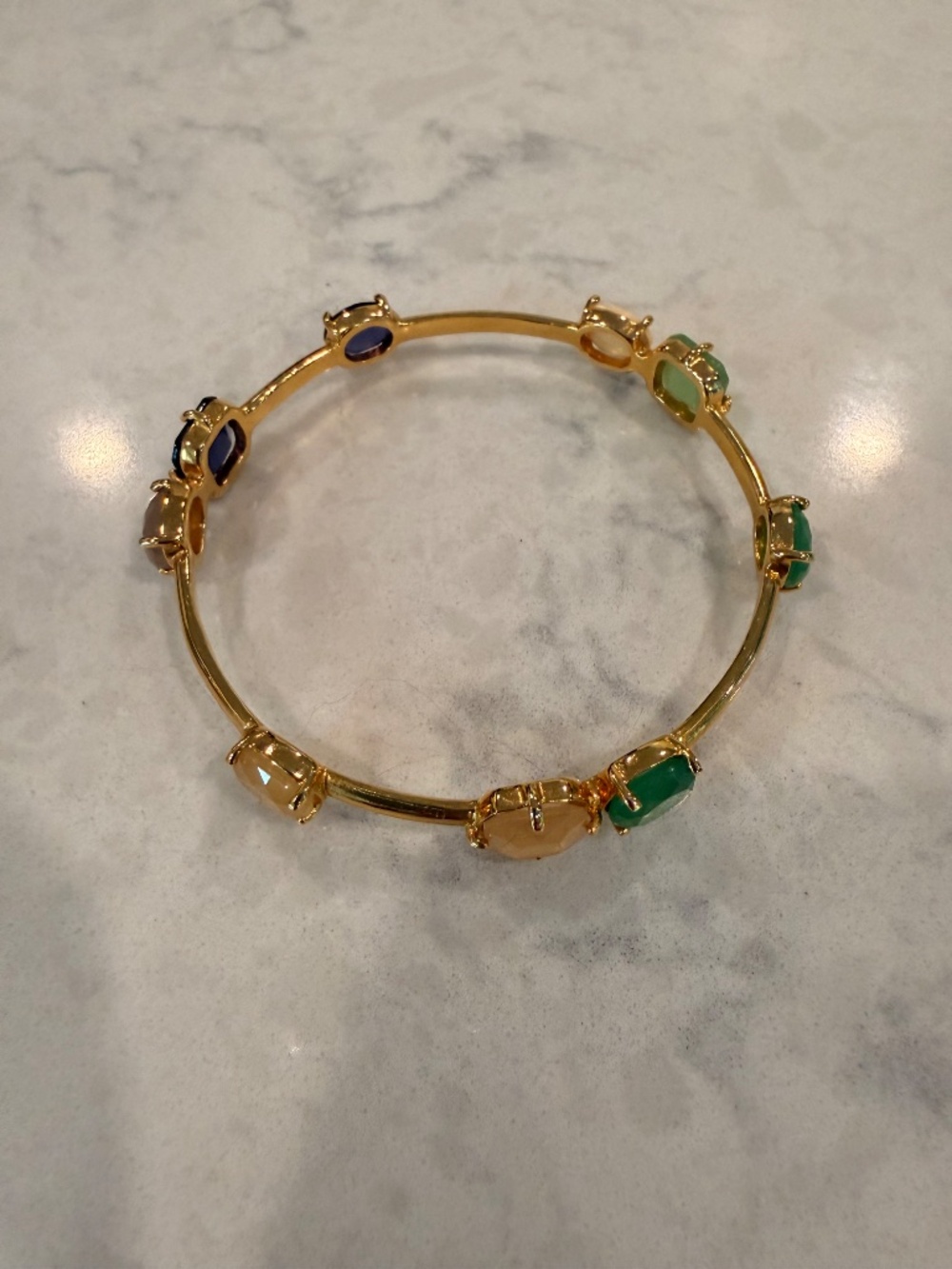 Kate Spade Gold Multicolor Gemstone Bangle Bracelet – NWOT - Picture 4 of 4